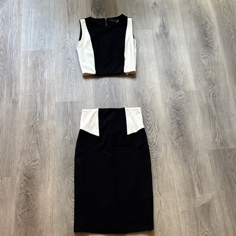Alice + Olivia Two-Tone Pencil Skirt Set